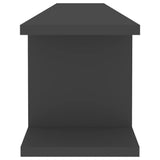 Wall Shelves 2 pcs Grey 105x18x20 cm Engineered Wood - Rear View
