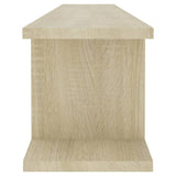 Wall Shelves 2 pcs Sonoma Oak 105x18x20 cm Engineered Wood - Rear View