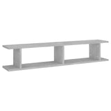 Wall Shelves 2 pcs Concrete Grey 105x18x20 cm Engineered Wood - Top-Down View