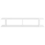 Wall Shelves 2 pcs High Gloss White 105x18x20cm Engineered Wood