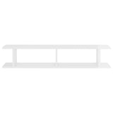 Wall Shelves 2 pcs High Gloss White 105x18x20cm Engineered Wood - 45-Degree Angle