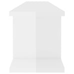 Wall Shelves 2 pcs High Gloss White 105x18x20cm Engineered Wood
