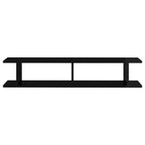 Wall Shelves 2 pcs High Gloss Black 105x18x20cm Engineered Wood - 45-Degree Angle