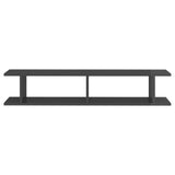 Wall Shelves 2 pcs High Gloss Grey 105x18x20cm Engineered Wood