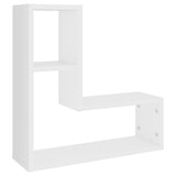 Wall Shelves 2 pcs White 50x15x50 cm Engineered Wood - Top-Down View