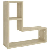 Wall Shelves 2 pcs Sonoma Oak 50x15x50 cm Engineered Wood - Top-Down View