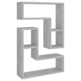 Wall Shelves 2 pcs Concrete Grey 50x15x50 cm Engineered Wood