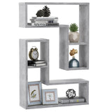 Wall Shelves 2 pcs Concrete Grey 50x15x50 cm Engineered Wood
