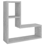 Wall Shelves 2 pcs Concrete Grey 50x15x50 cm Engineered Wood - Top-Down View
