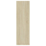 Wall Shelves 2 pcs White and Sonoma Oak 50x15x50 cm Engineered Wood - Rear View