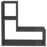 Wall Shelves 2 pcs High Gloss Grey 50x15x50 cm Engineered Wood - 45-Degree Angle