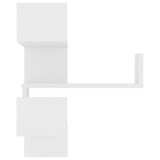 Wall Corner Shelf White 40x40x50 cm Engineered Wood - 45-Degree Angle