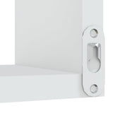 Wall Corner Shelf White 40x40x50 cm Engineered Wood - Close-Up Angle