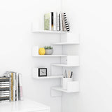 Wall Corner Shelves 2 pcs White 40x40x50 cm Engineered Wood - Side View