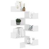 Wall Corner Shelves 2 pcs White 40x40x50 cm Engineered Wood - Extra Image