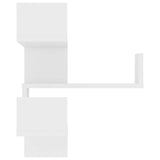 Wall Corner Shelves 2 pcs White 40x40x50 cm Engineered Wood - Rear View