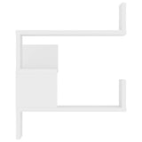Wall Corner Shelves 2 pcs White 40x40x50 cm Engineered Wood - Close-Up Angle