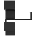 Wall Corner Shelf Black 40x40x50 cm Engineered Wood