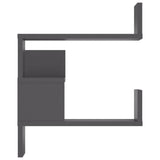 Wall Corner Shelf Grey 40x40x50 cm Engineered Wood - Top-Down View