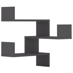 Wall Corner Shelves 2 pcs Grey 40x40x50 cm Engineered Wood