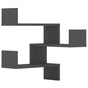 Wall Corner Shelves 2 pcs Grey 40x40x50 cm Engineered Wood