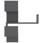 Wall Corner Shelves 2 pcs Grey 40x40x50 cm Engineered Wood
