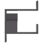 Wall Corner Shelves 2 pcs Grey 40x40x50 cm Engineered Wood