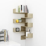 Wall Corner Shelves 2 pcs Sonoma Oak 40x40x50 cm Engineered Wood - Side View