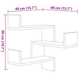 Wall Corner Shelves 2 pcs Sonoma Oak 40x40x50 cm Engineered Wood