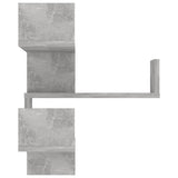 Wall Corner Shelves 2 pcs Concrete Grey 40x40x50 cm Engineered Wood - Rear View