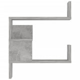 Wall Corner Shelves 2 pcs Concrete Grey 40x40x50 cm Engineered Wood - Close-Up Angle