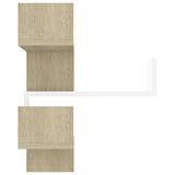 Wall Corner Shelf White and Sonoma Oak 40x40x50 cm Engineered Wood