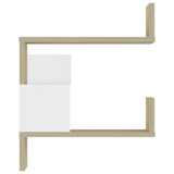 Wall Corner Shelf White and Sonoma Oak 40x40x50 cm Engineered Wood