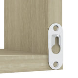 Wall Corner Shelf White and Sonoma Oak 40x40x50 cm Engineered Wood - Rear View