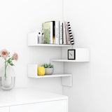 Wall Corner Shelf High Gloss White 40x40x50 cm Engineered Wood