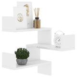 Wall Corner Shelf High Gloss White 40x40x50 cm Engineered Wood - Close-Up Angle