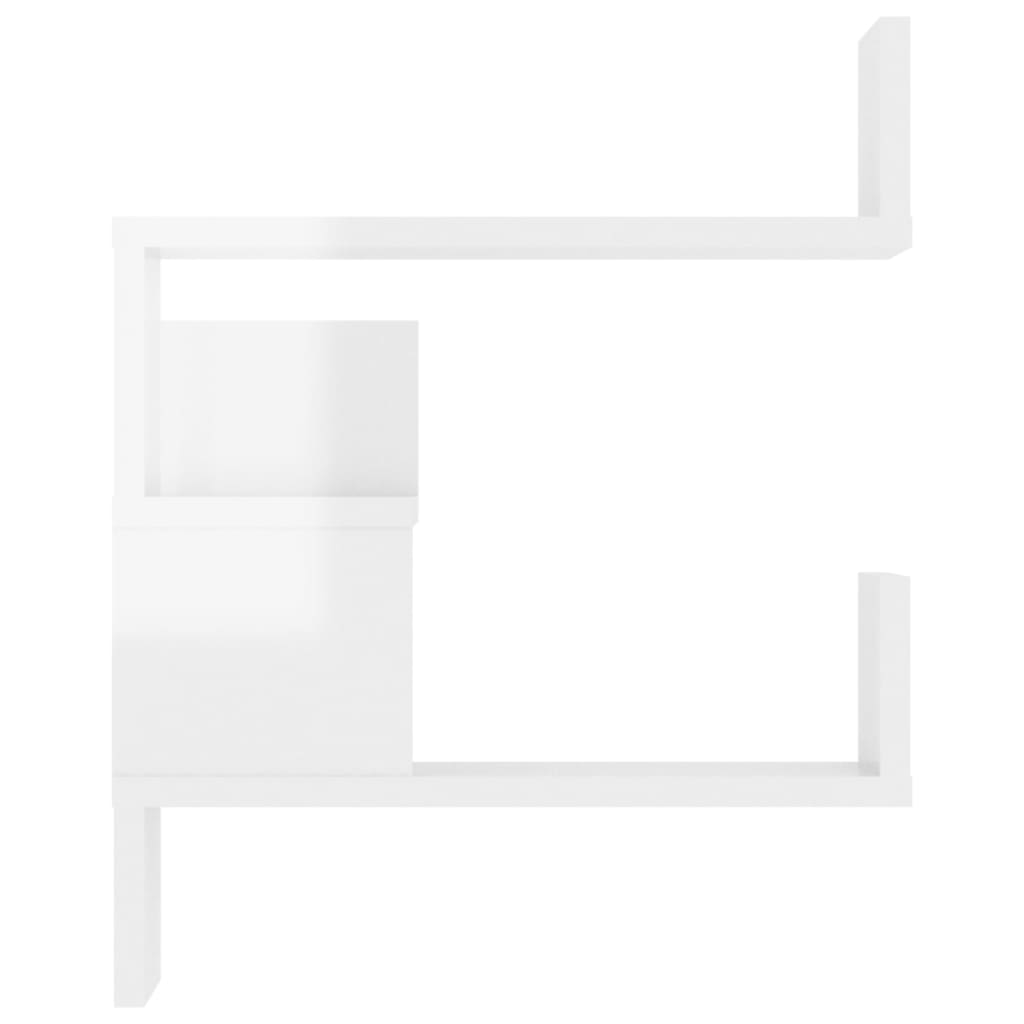 Wall Corner Shelf High Gloss White 40x40x50 cm Engineered Wood