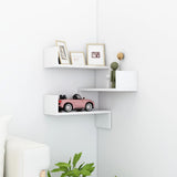 Wall Corner Shelf High Gloss White 40x40x50 cm Engineered Wood