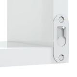 Wall Corner Shelves 2 pcs High Gloss White 40x40x50 cm Engineered Wood - Close-Up Angle