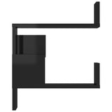 Wall Corner Shelves 2 pcs High Gloss Black 40x40x50 cm Engineered Wood - 45-Degree Angle