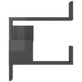Wall Corner Shelves 2 pcs High Gloss Grey 40x40x50 cm Engineered Wood - 45-Degree Angle