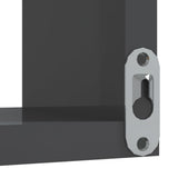 Wall Corner Shelves 2 pcs High Gloss Grey 40x40x50 cm Engineered Wood - Close-Up Angle