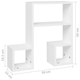 Wall Shelves 2 pcs White 50x15x50 cm Engineered Wood - Low Angle