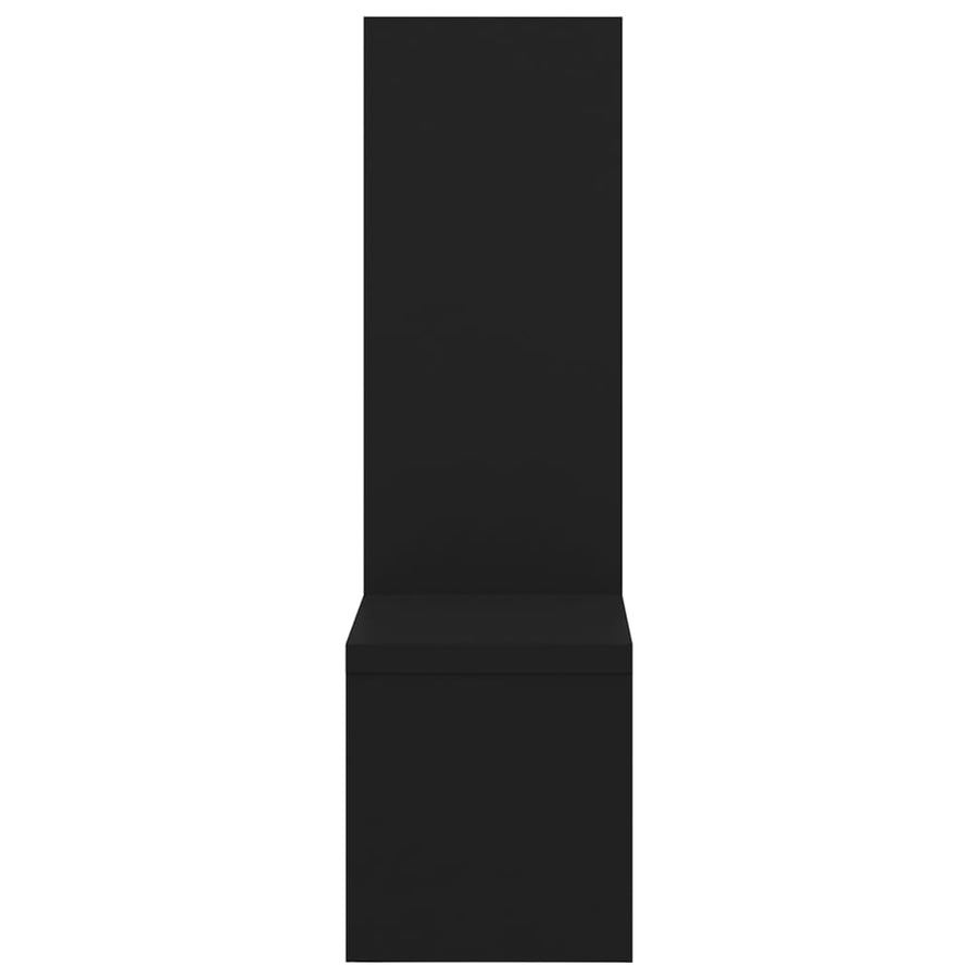 Wall Shelves 2 pcs Black 50x15x50 cm Engineered Wood