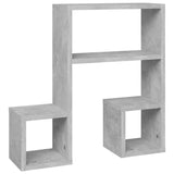 Wall Shelves 2 pcs Concrete Grey 50x15x50 cm Engineered Wood - Top-Down View