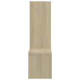 Wall Shelves 2 pcs White and Sonoma Oak 50x15x50 cm Engineered Wood - Rear View