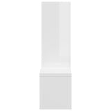 Wall Shelves 2 pcs High Gloss White 50x15x50 cm Engineered Wood - Rear View