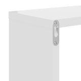 Wall Shelves 2 pcs High Gloss White 50x15x50 cm Engineered Wood - Close-Up Angle