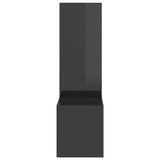 Wall Shelves 2 pcs High Gloss Grey 50x15x50 cm Engineered Wood - Rear View