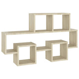 Car-shaped Wall Shelf Sonoma Oak 82x15x51 cm Engineered Wood - Front View
